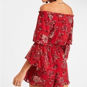 American Eagle Floral Romper, size L